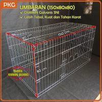 Kandang Ayam Umbaran Galvanis 150x80x80 Lipat Murah Anti Karat | Kurungan Umbaran Besi Galpanis Mini
