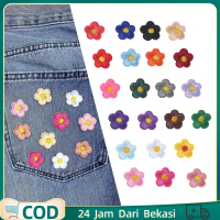 22pcs Tempel Bunga Flower Daisy Halus Patch Bordir Bunga  Bordir Bunga  Tempelan Bordir Warna