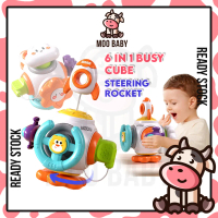 Moo Baby Mainan Sensori Roket Toy Steering Rocket Busy Toys for Baby Mainan Baby 6 Bulan Motor Skill