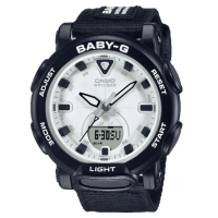 【CASIO 卡西歐】戶外露營雙顯腕錶/黑41.8mm(BGA-310C-1A)