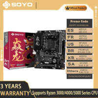 SOYO AMD Gaming Motherboard B550M DDR4 Double Channel B550 M.2 USB3.2 Socket AM4 Placa Base Supports R3 R5 3600/5600/5700 CPU