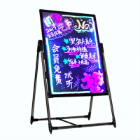 【凡之美】LED電子熒光板 廣告立牌發光屏 螢光板 電子看板(螢光板 充電廣告看板 手寫黑板 寫字板)