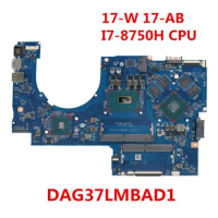 Refurbished For HP OMEN 17-W 17-AB Laptop Motherboard with SR3YY I7-8750H CPU DAG37LMBAD1 Full Tested