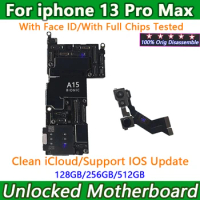 Fully Chips Tested Plate For iPhone 13 Pro Max Motherboard Original Unlocked 128G 256G With Face ID Clean iCloud Free Shipping