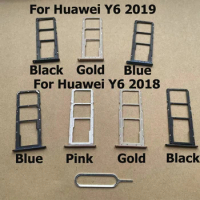 Replacement For Huawei Y6 2019 Sim Card Slot SD Card Tray Holder Adapter Connector Spare Parts For Y6 2018