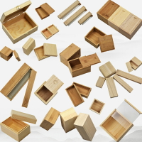 現貨木盒收納盒證件盒家用長方形木盒包裝盒有蓋竹木盒定做禮品盒