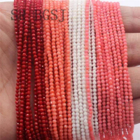 2mm Faceted 100% Real Natural Beads Jewelry Design Diy Natural Coral Seed Beads 15"