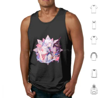 Fate Grand Order-Merlin Mage Of Flowers Tank Tops Print Cotton Fgo Anime Manga Fate Grand Order Fate Fate Extra Fate Stay