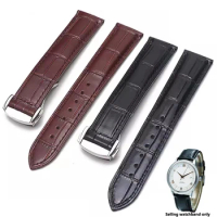 Genuine Leather Watch Strap For Omega Watch Speed Seamaster Deployant Clasp Black Brown Watchband 18mm 19mm 20mm 21mm Bracelet