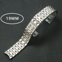 19mm Watch Accessories Bracelet for TISSOT 1853 Seastar T065 T065430A Wristband FOLDING CLASP Solid Stainless Steel Chain Men