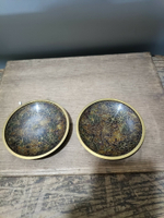 日本回流銅器古董創匯早期精品銅胎景泰藍銅碟盤皿缽百花不落地，