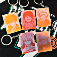 20pcs/lot Anime Jujutsu Kaisen Key Chain Acrylic Cartoon Figure Yuji  Itadori Kugisaki Nobara keychain Holder Key Ring Wholesale