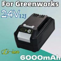 100% New 24V 12J 6000mAh For Greenworks Lithium Lon Battery