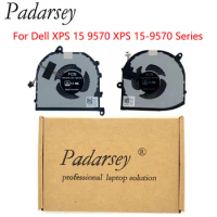 Padarsy Replacement CPU GPU Cooling Fan for Dell XPS 15 9570 XPS 15-9570 Series Laptop DFS501105PR0T FKCH 008YY9 0TK9J1 TK9J1
