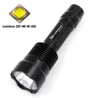 Manta Ray C12 Powerful Tactical LED Flashlight18650 Luminus SST-40-W 1200lm High Power Light Torch Lamp Lanterna Camping Bike