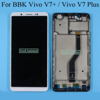 Tested White/Black 6.0 inch For BBK Vivo V7+ / Vivo V7 Plus Full LCD display + Touch screen digitizer assembly With Frame