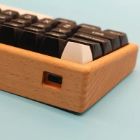 Wooden Mechanical Keyboard Whole Beech CNC GH60 Case Compatible Wooting 60he Replace Case