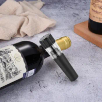 Black Wine Vacuum Pump Bottle Stopper Cork Sealer Airtight Beer Soda Wine Champagne Bottle Saver Preserver Bar Accessories