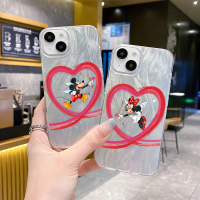 Sarung Telefon Bimbit, Corak Bapa Lubang Besar Mickey Mouse Minnie Disney Pasangan, Rekaan Laser Bli