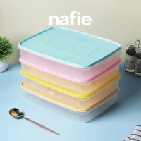 NAFIE Toples Donat Tutup Rapat 6 pcs- Wadah Kue Plastik Tebal & Estetik