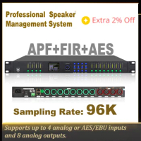 Paulkitson DPA0408RTS Professional Stage Digital Audio Processor Effects 32Bit DSP With FIR AES Input Output Speaker Equipment