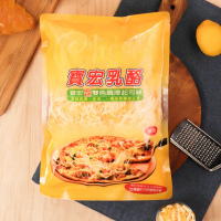 【寶宏乳酪】寶宏起司比薩雙絲｜馬茲摩拉乾酪｜切達乾酪｜乳酪絲｜比薩絲｜起司絲(1kg/包)