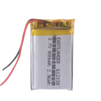 612338 3.7V 800mAh Rechargeable Battery For Toys Millet GPS TEXET FHD-570 dvr-3gp Gmini HD50G HD70G iBox Pro-800 602338