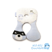 KUKU酷咕鴨 3D雙面透氣護頸枕(藍/粉)