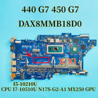 DAX8MMB18D0 Mainboard For HP ProBook 440 G7 450 G7 Laptop Motherboard With I5-10210U I7-10510U N17S-G2-A1 MX250 GPU DDR4 100% OK