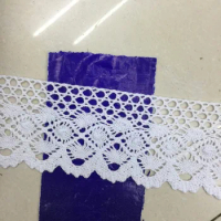 100Yards 55mm lovely white cotton cluny lace trim for children and doll clothes craft sewing