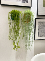 仿真清新綠植花藤壁掛花藝墻壁裝飾花隔斷玄關垂吊植物吊籃假植物