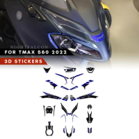 For Yamaha TMAX 560 2022 Motorcycle Accessories 3D Epoxy Resin Sticker Decal 3D Sticker