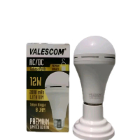 Valescom Lampu LED Emergency 12W Premium SNI Cahaya Terang 2000mAh Baterai Tahan 8 Jam AC/DC Otomati