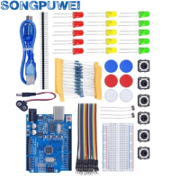 Breadboard Kit For Arduino Diy Kit Starter Kit For UNO R3 Mini Breadboard LED Jumper Wire Button School Education Lab