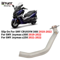 For SYM CRUISYM 300i Joymax z300 Joymax z250 2018-2022 Motorcycle Exhaust Front Link Pipe Modified Moto Escape Original Muffler