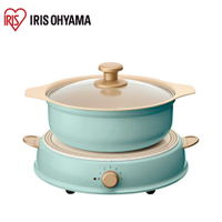 日本Iris Ohyama ricopa IH料理電磁爐組 含陶瓷鍋 福利品
