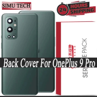 Back Battery Cover For OnePlus 9 Pro,Glass Door Rear Battery Cover Housing Case with Camera Lens Repair Parts