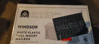 Gibraltar Mailboxes Windsor Wall-Mount Mailbox, White Poly - Quantity 1