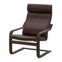 POÄNG 扶手椅, 棕色/glose 深棕色, 68x82x100 公分
