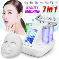 7 in 1 Dermabrasion Peeling Vacuum Cleaning Machine RF Water Oxygen Jet Spa Facial Skin Bio-lifting Beauty Peel Machine