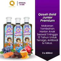 Qaseh Gold HQ 3 Botol Qaseh Gold Junior Premium Makanan Tambahan Harian Anak 430ml Untuk Tenaga Anti