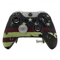 eXtremeRate US Flag Front Shell Faceplates Cover Repair Parts for Xbox One Elite Game Controller