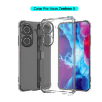 For Asus Zenfone 9 Zenfone10 Clear TPU Airbag Case Shockproof Transparent Casing Phone Cover For Asus Zenfone 10 Case