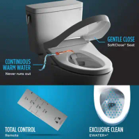 TOTO SW573#01 S300E Electronic Bidet Toilet Cleansing, Instantaneous Water, EWATER Deodorizer, Warm Air Dryer,