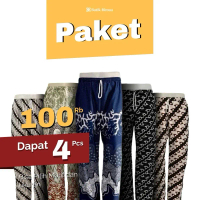 4 PCS 100 RIBU CELANA BATIK BOIM  Unisex Panjang Dewasa Karet Pria