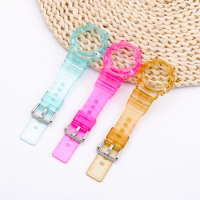 Resin watch strap case for Casio BABY-G BA 110 111 112 120 Women's Outdoor Sports rubber strap watch bands accessories