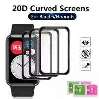 20d curved protective glass for huawei honor band 6 glass screen protectors film For honer band 6 smart bracelet accessories