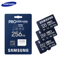 Original Samsung 128GB 256GB PRO Ultimate Memory Card 512GB V30 A2 U3 High Speed UHS-I 64GB V10 A1 U1 EVO PLUS Micro SD Card