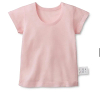 【時尚Baby】童裝 女童短袖粉色網狀透氣上衣短袖純棉上衣(女嬰女童春夏短袖上衣短袖洞洞上衣)