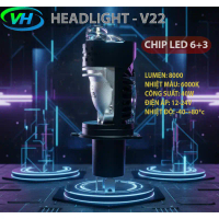 [Nhập nhanh kẻo hết] Đèn Pha Led V22 Osram 40w - DC 12-24V Chân H4 Lắp Oto Xe Máy BH 12 Tháng